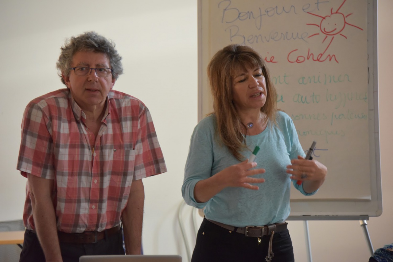 Laurent Gross et Sophie Cohen en formation à Paris